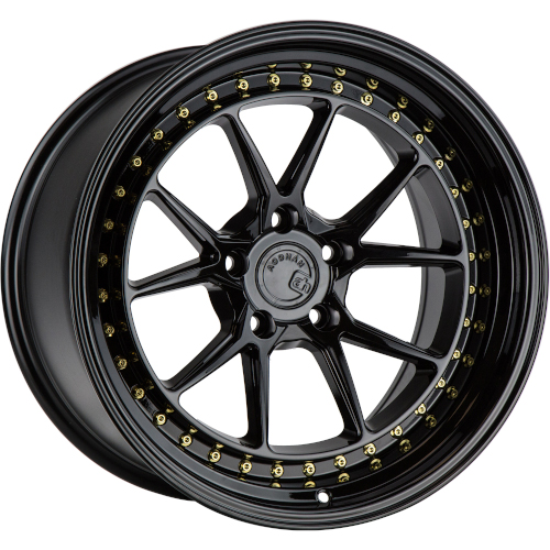 Aodhan DS08 Gloss Black W/ Gold Rivets - Part Number DS81895510035GB Aodhan DS08 Gloss Black W/ Gold Rivets Photo