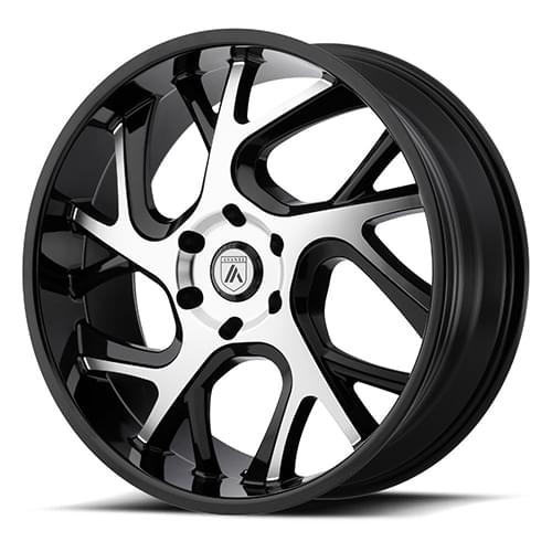 Asanti Black Label ABL-16 Gloss Black W/ Machined Face - Part Number ABL16-26106330MS Asanti Black Label ABL-16 Gloss Black W/ Machined Face Photo