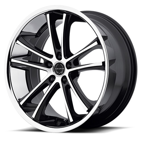 Asanti Black Label ABL-1 Machined Black W/ SS Lip - Part Number ABL1-22105638MS Asanti Black Label ABL-1 Machined Black W/ SS Lip Photo