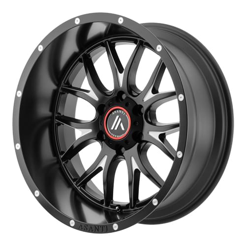 Asanti Offroad AB807 Carbine Satin Black W/ Milled Spokes - Part Number AB807-22106318NBM Asanti Offroad AB807 Carbine Satin Black W/ Milled Spokes Photo