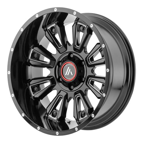Asanti Offroad AB808 Gloss Black W/ Milled Spokes - Part Number AB808-20908712NGB Asanti Offroad AB808 Gloss Black W/ Milled Spokes Photo