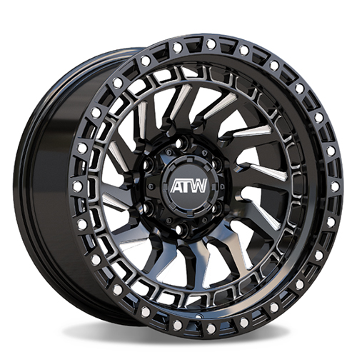 ATW Offroad Culebra Gloss Black W/ Milled Spokes & Stainless Bolts - Part Number WATWCUL1795081 ATW Offroad Culebra Gloss Black W/ Milled Spokes & Stainless Bolts Photo