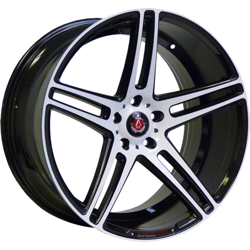Axe EX12 Black W/ Gloss White Spokes - Part Number 920BLANK38EX12WH-5x4.5 Axe EX12 Black W/ Gloss White Spokes Photo