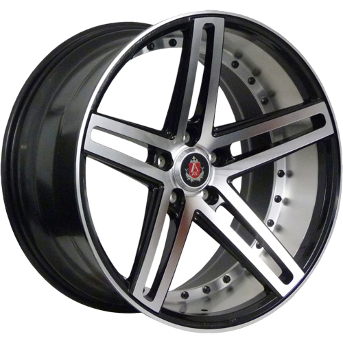 Axe EX20 Gloss Black W/ Machined Face - Part Number 10522BLNK25EX20B-5x115 Axe EX20 Gloss Black W/ Machined Face Photo