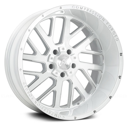 Axe Off-Road 2.3 Gloss White W/ Milled Accents - Part Number 22128180-44AX2WM Axe Off-Road 2.3 Gloss White W/ Milled Accents Photo