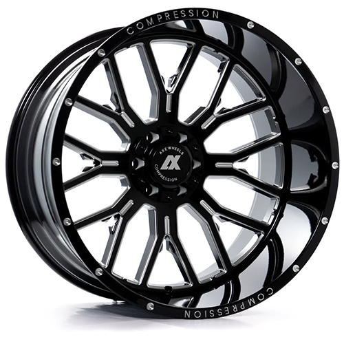 Axe Off-Road 6.0 Gloss Black W/ Milled Accents - Part Number 261410H-76AX6BM Axe Off-Road 6.0 Gloss Black W/ Milled Accents Photo