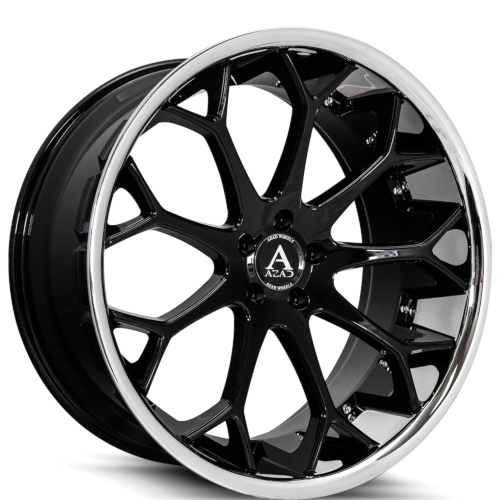Azad AZ99 Gloss Black With Stainless Lip - Part Number AZ992295114+35GLOSSBLACK/SSL Azad AZ99 Gloss Black With Stainless Lip Photo