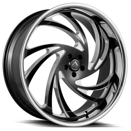 Azad AZ Drip Black Milled With Stainless Lip - Part Number AZDRIP2295BLANK+10BM/SSL Azad AZ Drip Black Milled With Stainless Lip Photo