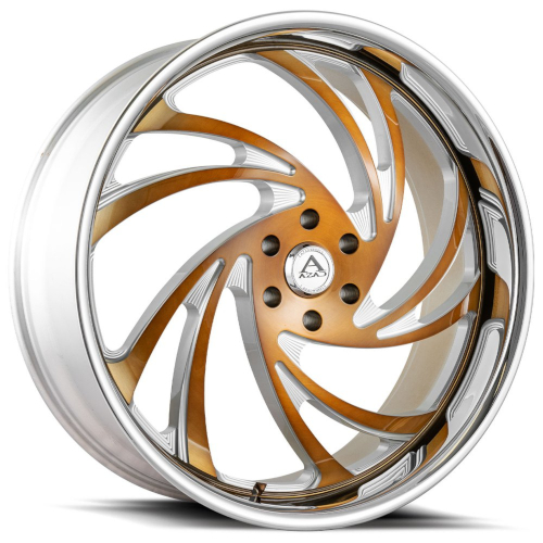 Azad AZ Drip Milled Gold With Stainless Lip - Part Number AZDRIP2610BLANK+10BRGOLDM/SSL Azad AZ Drip Milled Gold With Stainless Lip Photo