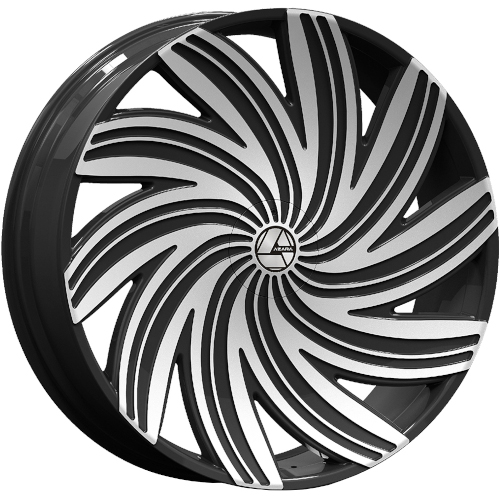 Azara AZA-502 Gloss Black Machined - Part Number AZA-502228551121143+35BM Azara AZA-502 Gloss Black Machined Photo