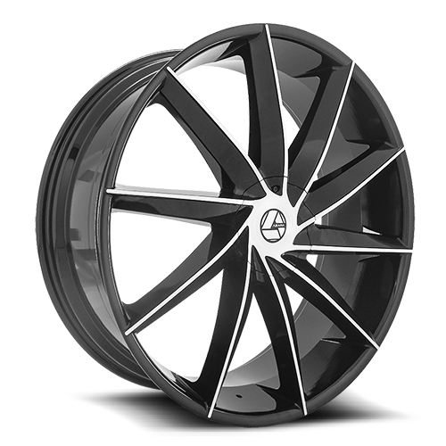 Azara AZA-506 Gloss Black Machined - Part Number AZA-5062490BLANK+BM-DT 6X1397 Azara AZA-506 Gloss Black Machined Photo
