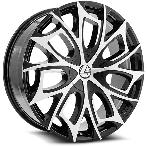 Azara AZA-512 Gloss Black Machined - Part Number AZAC512208551081143+35BM Azara AZA-512 Gloss Black Machined Photo
