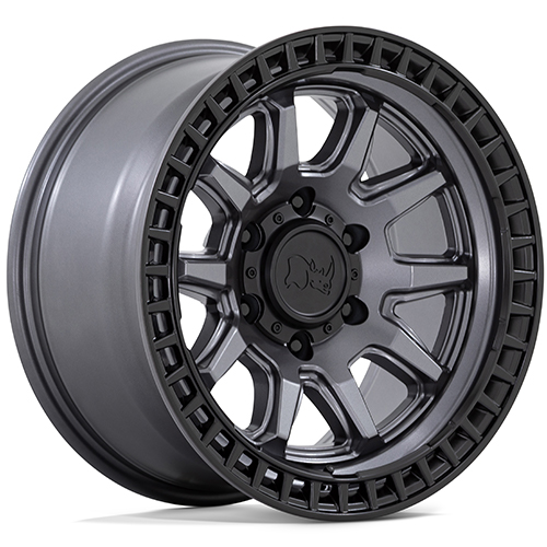 Black Rhino Calico Matte Gunmetal W/ Matte Black Lip - Part Number BR001AB17855000 Black Rhino Calico Matte Gunmetal W/ Matte Black Lip Photo