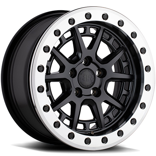 Black Rhino Gravel Beadlock Matte Black W/ Machined Ring - Part Number 1570GRV155100F72 Black Rhino Gravel Beadlock Matte Black W/ Machined Ring Photo