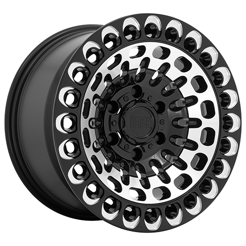 Black Rhino Labyrinth Gloss Black W/ Machined Face & Milling - Part Number 1795LBY126135B87 Black Rhino Labyrinth Gloss Black W/ Machined Face & Milling Photo