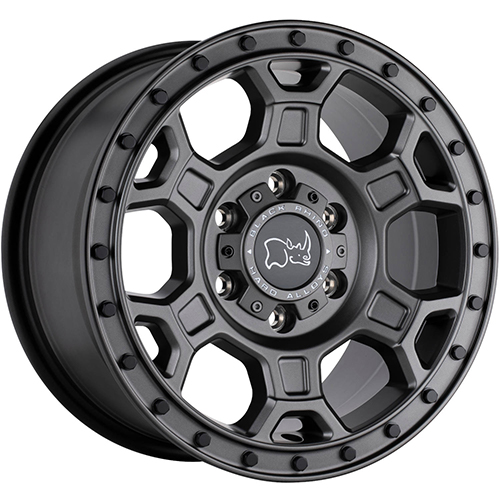 Black Rhino Midhill Matte Gunmetal W/ Black Bolts - Part Number 1780MHL455130G78 Black Rhino Midhill Matte Gunmetal W/ Black Bolts Photo