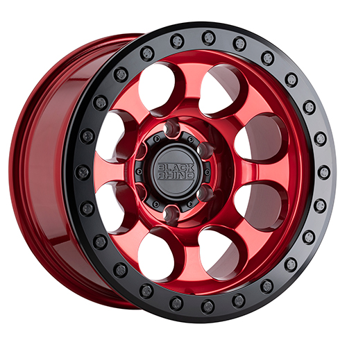 Black Rhino Riot Beadlock Candy Red W/ Black Bolts - Part Number 1785RIT-85127R71 Black Rhino Riot Beadlock Candy Red W/ Black Bolts Photo