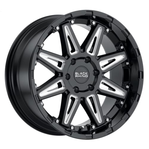 Black Rhino Rush Gloss Black W/ Milled Spokes - Part Number 1795RSH126140B12 Black Rhino Rush Gloss Black W/ Milled Spokes Photo