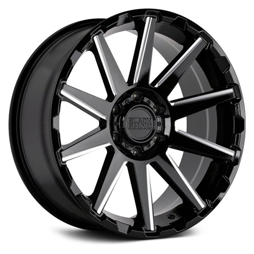 Black Rhino Typhoon Gloss Black W/ Milled Spokes - Part Number 1795TYN-85127B71 Black Rhino Typhoon Gloss Black W/ Milled Spokes Photo
