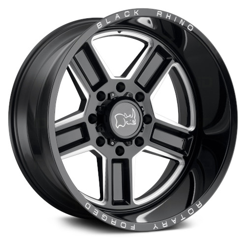 Black Rhino Canon Gloss Black Milled Spoke - Part Number 2214CAN-68170B25 Black Rhino Canon Gloss Black Milled Spoke Photo
