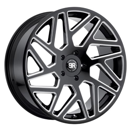 Black Rhino Cyclone Gloss Black W/ Milled Spokes - Part Number 2295CYC156140B12 Black Rhino Cyclone Gloss Black W/ Milled Spokes Photo
