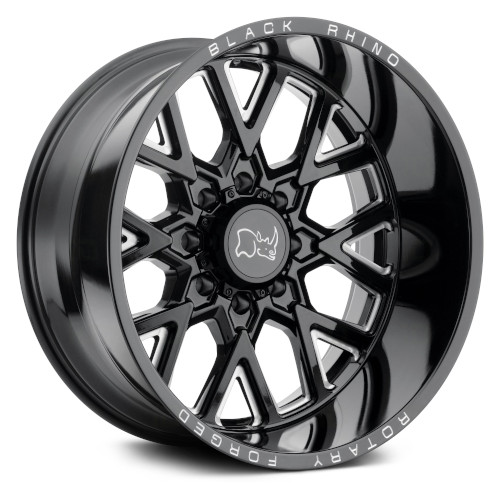 Black Rhino Grimlock Gloss Black W/ Milled Spokes - Part Number 2215GRM-46140B12 Black Rhino Grimlock Gloss Black W/ Milled Spokes Photo