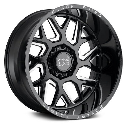Black Rhino Reaper Gloss Black W/ Milled Spokes - Part Number 2414RPR-66140B12 Black Rhino Reaper Gloss Black W/ Milled Spokes Photo