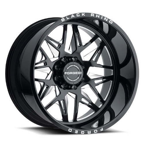 Black Rhino Twister Gloss Black W/ Milled Spokes Left - Part Number 2414TWS-68170B25L Black Rhino Twister Gloss Black W/ Milled Spokes Left Photo