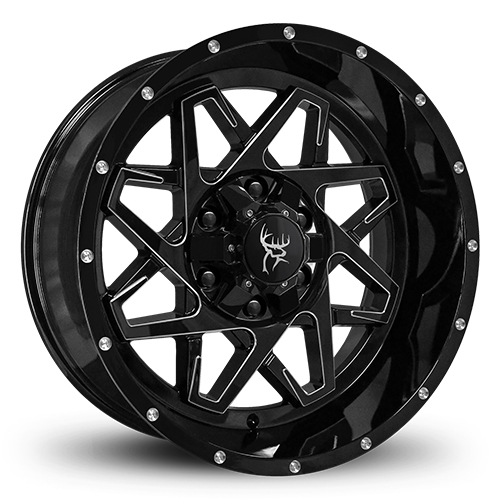 Buck Commander Caliber Gloss Black W/ Milled Edges - Part Number CA4209088-10GB-M Buck Commander Caliber Gloss Black W/ Milled Edges Photo