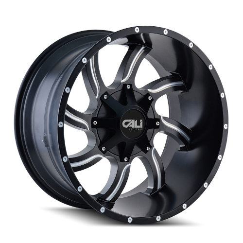 Cali Offroad Twisted 9102 Satin Black W/ Milled Spokes - Part Number 9102-22237M-47 Cali Offroad Twisted 9102 Satin Black W/ Milled Spokes Photo