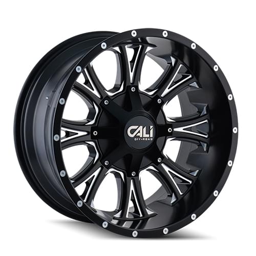 Cali Offroad Americana 9101 Satin Black W/ Milled Spokes Photo