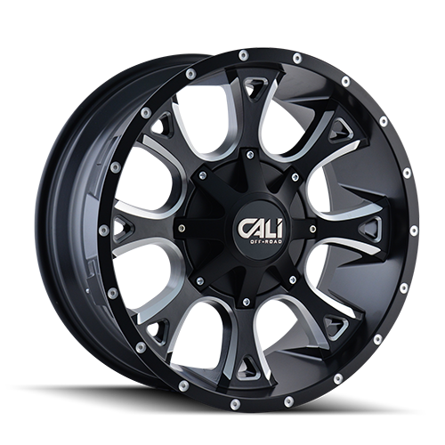 Cali Offroad Anarchy 9103 Satin Black W/ Milled Spokes - Part Number 9103-2252M Cali Offroad Anarchy 9103 Satin Black W/ Milled Spokes Photo