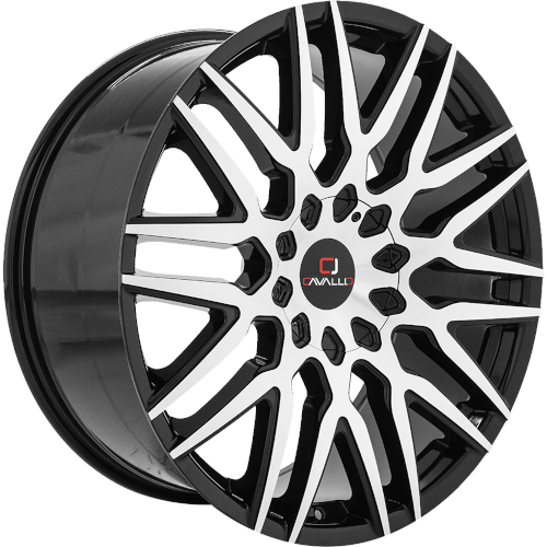 Cavallo CLV-24 Gloss Black W/ Machined Face - Part Number CLV-24229561351397+25BM Cavallo CLV-24 Gloss Black W/ Machined Face Photo