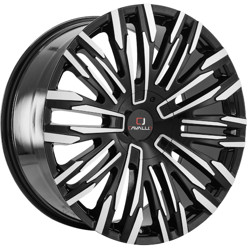 Cavallo CLV-28 Gloss Black W/ Machined Face - Part Number CLV-28228551101143+38BM Cavallo CLV-28 Gloss Black W/ Machined Face Photo