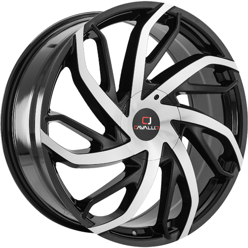 Cavallo CLV-29 Gloss Black W/ Machined Face - Part Number CLV-29228551121143+38BM Cavallo CLV-29 Gloss Black W/ Machined Face Photo