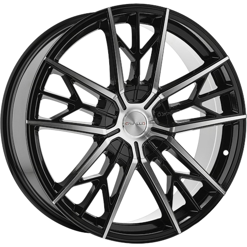 Cavallo CLV-39 Gloss Black W/ Machined Face - Part Number CLV-39208551143120+35BM Cavallo CLV-39 Gloss Black W/ Machined Face Photo