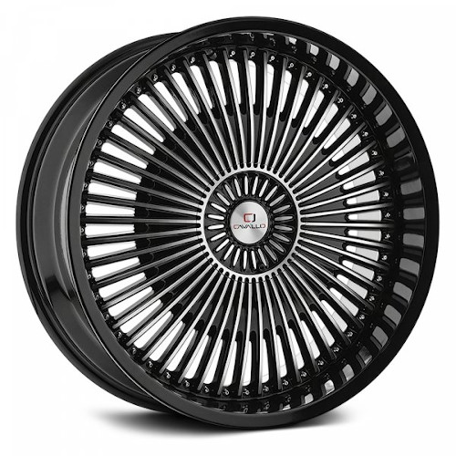 Cavallo CLV-41 Gloss Black W/ Machined Face - Part Number CLV-41188041001143+35BM Cavallo CLV-41 Gloss Black W/ Machined Face Photo
