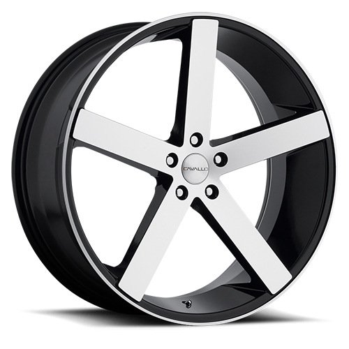 Cavallo CLV-C-5 Gloss Black W/ Machined Face - Part Number CLVC518805112+35BM Cavallo CLV-C-5 Gloss Black W/ Machined Face Photo