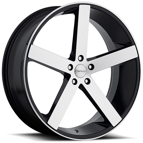 Cavallo CLV-5 Gloss Black W/ Machined Face - Part Number CLV-52495120+30BM Cavallo CLV-5 Gloss Black W/ Machined Face Photo