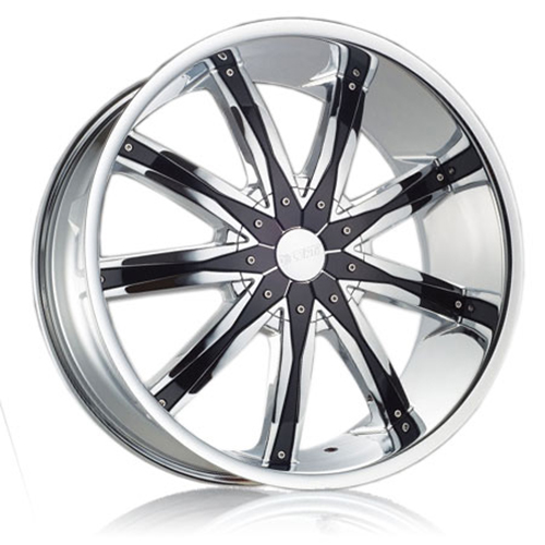 D Centi DW29 Chrome w/ Black Inserts - Part Number DW2926026725C D Centi DW29 Chrome w/ Black Inserts Photo
