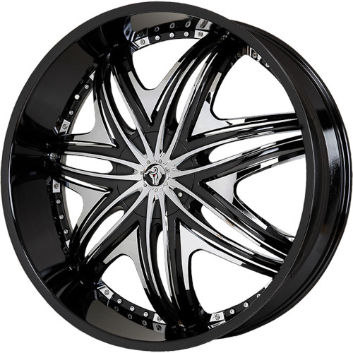 Diablo Morpheus Black W Chrome Inserts - Part Number MOR-2616D593087B Diablo Morpheus Black W Chrome Inserts Photo