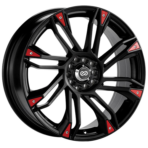 Enkei GW8 448 Black W/ Red Spoke Accents - Part Number 448-875-0142BK Enkei GW8 448 Black W/ Red Spoke Accents Photo