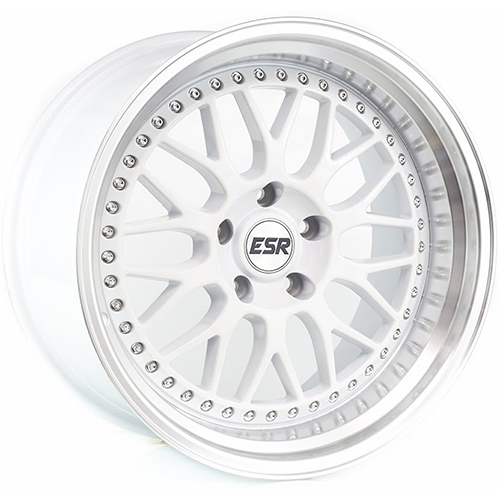 ESR SR01 White W/ Machined Lip - Part Number 98551430 SR01WHT-ML 5X115 ESR SR01 White W/ Machined Lip Photo