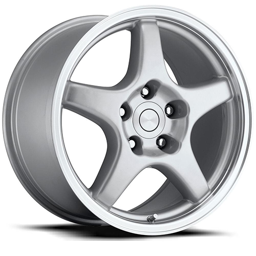 Factory Reproductions FR 21 C4 ZR1 Corvette Gloss Silver W/ Machined Lip - Part Number 21795383408 Factory Reproductions FR 21 C4 ZR1 Corvette Gloss Silver W/ Machined Lip Photo
