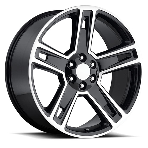 Factory Reproductions FR 34 Chevrolet Silverado Gloss Black W/ Machined Face - Part Number 34290246507 Factory Reproductions FR 34 Chevrolet Silverado Gloss Black W/ Machined Face Photo