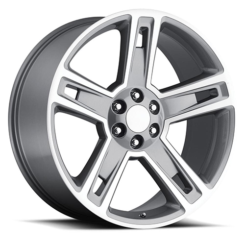 Factory Reproductions FR 34 Chevrolet Silverado Gloss Gray W/ Machined Face - Part Number 34290246510 Factory Reproductions FR 34 Chevrolet Silverado Gloss Gray W/ Machined Face Photo