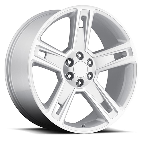 Factory Reproductions FR 34 Chevrolet Silverado Gloss Silver W/ Machined Face - Part Number 34290246509 Factory Reproductions FR 34 Chevrolet Silverado Gloss Silver W/ Machined Face Photo