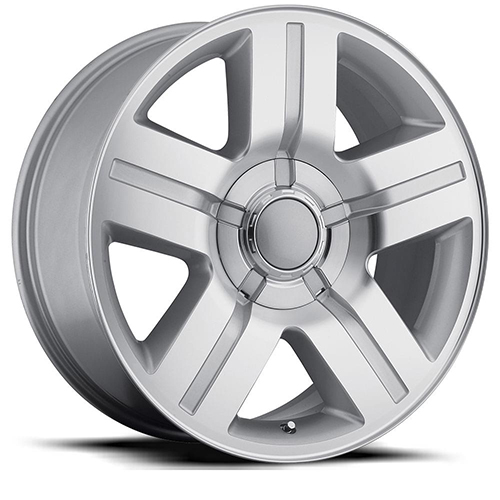 Factory Reproductions FR 37 Chevrolet Texas Silverado Gloss Silver W/ Machined Face - Part Number 37290316509 Factory Reproductions FR 37 Chevrolet Texas Silverado Gloss Silver W/ Machined Face Photo