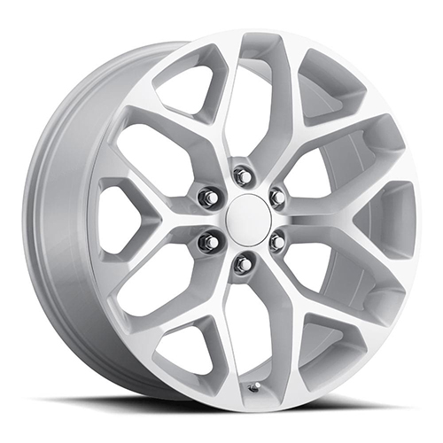Factory Reproductions FR 59 Chevrolet Truck Snowflake Gloss Silver W/ Machined Face - Part Number 59610246509 Factory Reproductions FR 59 Chevrolet Truck Snowflake Gloss Silver W/ Machined Face Photo