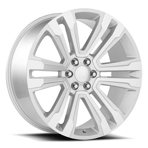 Factory Reproductions FR 72 Escalade Gloss Silver W/ Machined Face - Part Number 72610306509 Factory Reproductions FR 72 Escalade Gloss Silver W/ Machined Face Photo